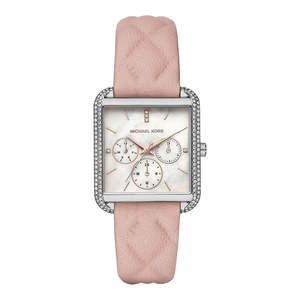 Michael Kors: Michael Kors Drew MOP Dial Pink Leather Women's Watch - MK2768