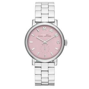Marc By Marc Jacobs: Marc By Marc Jacobs Baker Pink Dial  Silver Watch MBM3280