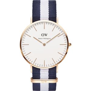 Daniel Wellington Watches: Daniel Wellington Glasgow 40mm White Dial Men's Rose Gold Watch - DW00100004
