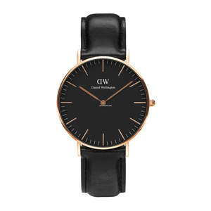 Daniel Wellington Watches: Daniel Wellington Sheffield 36mm Black Dial Gold Watch - DW00100139