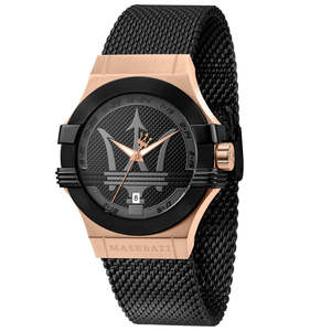 Maserati: Maserati Potenza Black Mesh Bracelet Men's Watch R8853108010