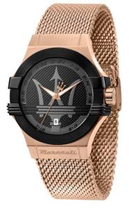 Maserati: Maserati Potenza Rose Gold Mesh Bracelet Unisex Watch R8853108009