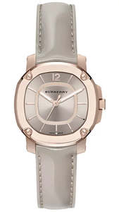 Burberry The Britain Rose Gold Storm Grey Dial Leather BBY1718