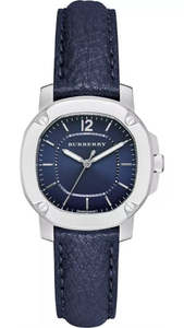 Burberry The Britain Blue Sunray Dial Blue Leather Strap BBY1716