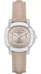 Burberry Womens Watches: Burberry The Britain Brown Dial Brown Leather Strap Watch for Women - BBY1700