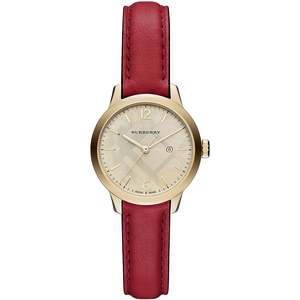 Burberry Womens Watches: Burberry The Classic Leather Strap Women's Watch BU10102