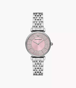 Emporio Armani Gianni T-Bar 32mm Ladies Watch Pink AR11686