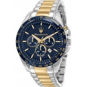 Maserati: Maserati Traguardo Blue Dial Tow Tone Men's WatchR8873612046