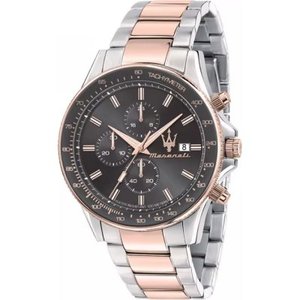 Maserati Sfida Chronograph Black Dial Two Tone Rose Gold and Silver Stainless St&hellip;