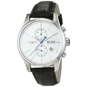 Hugo Boss Chronograph Grand Prix Black Leather Strap Men's Watch 1513282