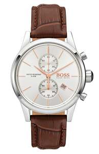 Hugo Boss Chronograph Grand Prix Black Leather Strap Men's Watch 1513280