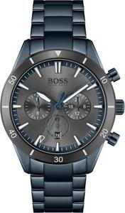 Mens Watches: HUGO BOSS Trophy Chronograph Black Dial Black Steel Strap Watch for Men - 1513675