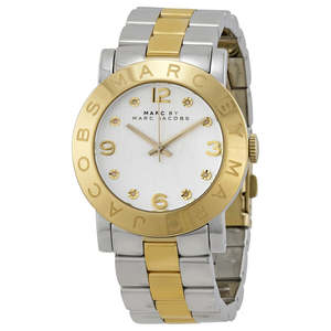Womens Watches: Marc By Marc Jacobs Amy Silver Dial Two-Tone Ladies Watch - MBM3139
