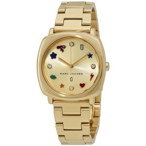 Womens Watches: Marc Jacobs Mandy Gold Dial Gold Steel Watch - MJ3549