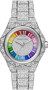 Michael Kors Raquel Three-Hand Crystals Silver-Tone Women's Watch - MK7365LE
