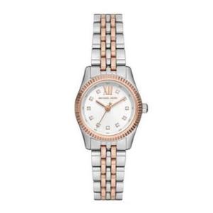 Michael Kors Lexington Three-Hand White Dial Two Tone Steel Strap Watch for Women - MK4817
