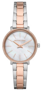 Michael Kors Pyper Quartz Mother of Pearl White Dial Two Tone Steel Strap Watch &hellip;