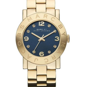 Marc By Marc Jacobs: Marc By Marc Jacobs Amy Black Women's Gold Classic Watch MBM8619