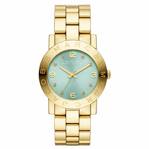 Marc By Marc Jacobs Amy Blue Gold Tone Watch - MBM3301