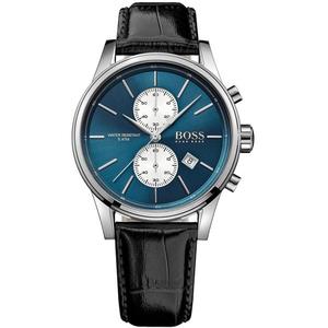 Hugo Boss Mens Watches: Hugo Boss Jet Chronograph Black Leather Men's Watch 1513283