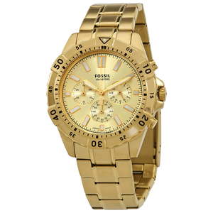 Fossil Watches: Fossil Garrett Chronograph Quartz Gold Dial Men's Watch - FS5772