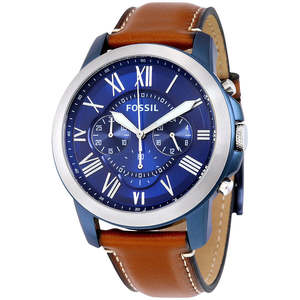 Fossil Grant Chronograph Blue Dial Men's Watch - FS5151