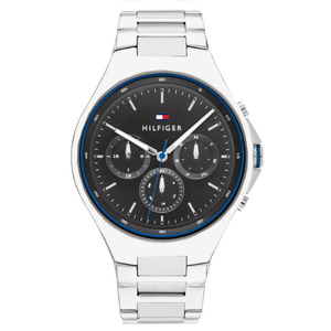 Tommy Hilfiger Justin Chronograph Gray Dial Silver Steel Strap Watch For Men 1792054