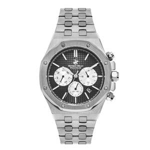 Mens Watches: Beverly Hills Polo Club Multifunction Black Dial Silver Watch – BP3051X.350