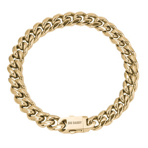 Big Daddy 8MM Cuban Link 18K Gold Bracelet 7 Inch (Defect)