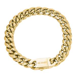 Big Daddy 12MM Cuban Link 18K Gold Bracelet 9 Inch (Defect)