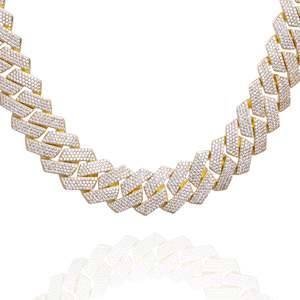 Big Daddy 20MM Iced Out Cuban Link Gold Chain 30 Inch (Defect)