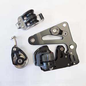 Turbo Parts: LASER/ILCA TURBO VANG COMPLETE WITH RONSTAN HI-LOAD UPPER AND DBL + BECKET AND CURVED VANG PIN PLUS SPLICED ROPE KIT (IT03)