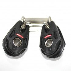 Turbo Parts: LASER/ILCA STEEL CUNNINGHAM/ OUTHAUL PLATE COMPLETE WITH 2 ORBIT BLOCKS AND SHACKLES (IT07)