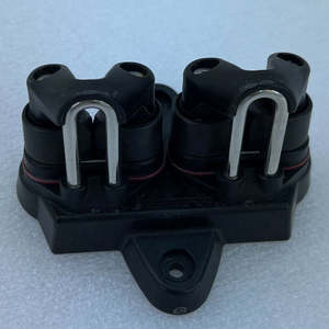 Turbo Parts: LASER/ILCA PLASTIC PLATE FOR CUNN AND OUT COMPLETE WITH FAIRLEADS AND HOOPS, NUTS, BOLTS, SELF TAPPERS (IT5)