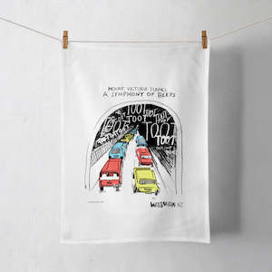 Wellington Book Tooting Tunnel Tea Towel