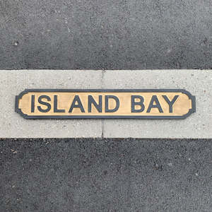 Vintage Island Bay Wooden Sign