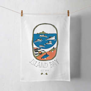 I Heart Island Bay: Island Bay Tea Towel