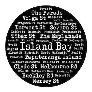 Restickable Island Bay Street Names