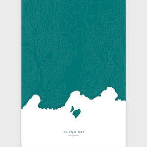 I Heart Island Bay: Island Bay Topo Print