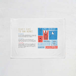 NZ Book Our Heart Tea Towel