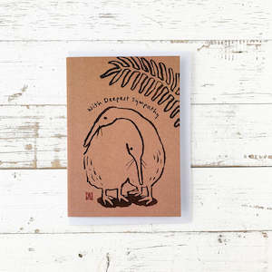 Two Kiwi With Deepest Sympathy - Greeting Card