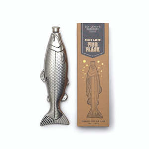 Manly Pursuits: Stainless Steel Fish Flask