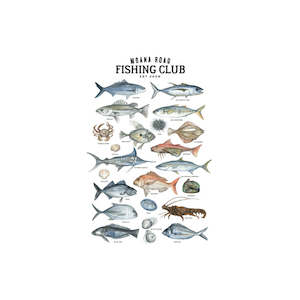 Fathers Day: NZ Fishing Club Tea Towel
