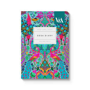 2026 Neon Floral Peacock Diary