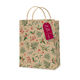 Medium Christmas Gift Bag - Kraft Holly