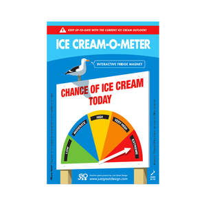 Ice-Cream-O-Meter Fridge Magnet