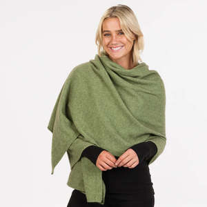 Fashion Accessories: Possum Merino Travel Wrap, Pistachio