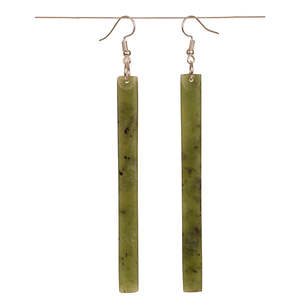 XL Long Greenstone Earrings