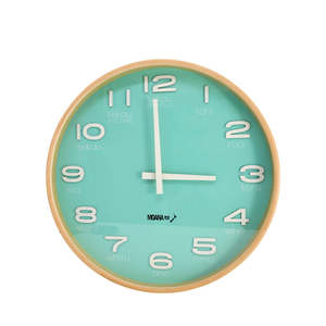 House Home: Large Te Reo Maori Clock, Teal
