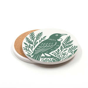 House Home: Woodcut Ceramic Coaster